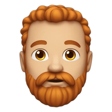 Homme chauve à grosse barbe rousse sticker