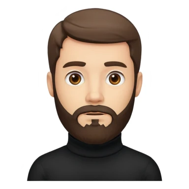 bearded man in turtle neck sticker