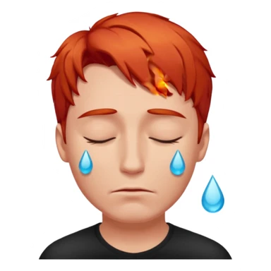 😔👨‍🦰💧 sticker