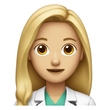Doctor with long brown and blonde hair sticker