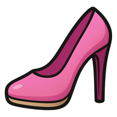 pink high heel shoe emoji sticker