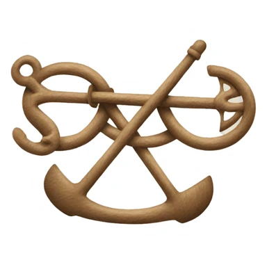 Un timón con un ancla adentro y todo adentro de una brújula  sticker