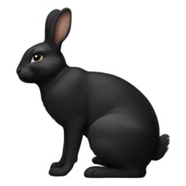 Lapin noir sticker