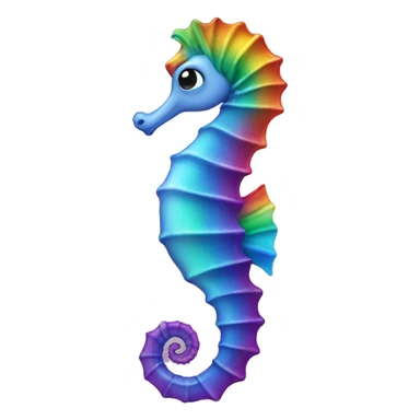 Seahorse reinbow sticker