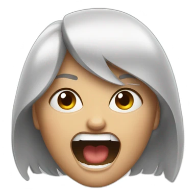 Angry woman screaming sticker