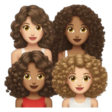 Taylor swift with brune curly girl sticker