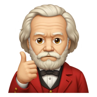 karl marx giving a thumbs down emoji sticker