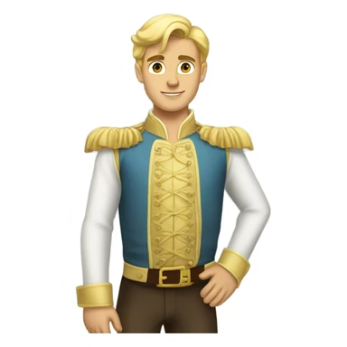 A blonde handsome Prince Charming standing up  sticker