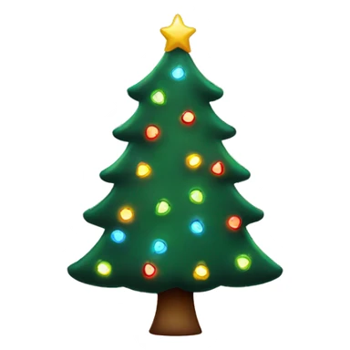 Christmas tree with preppy lights sticker