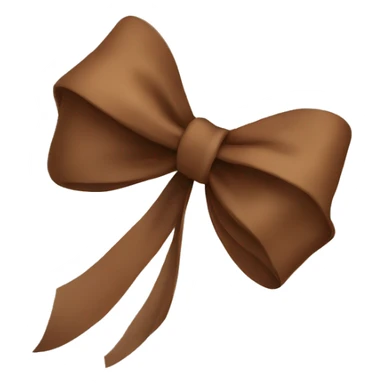 brown coloured bow sticker