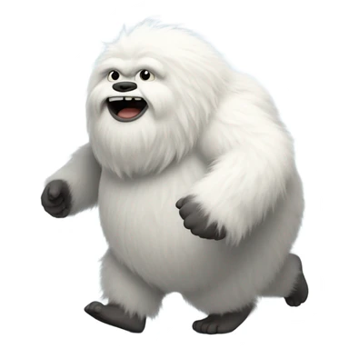 fat yeti running sticker