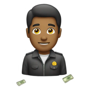 men with money in bank sticker