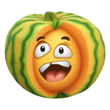 Twisted cantaloupe  sticker