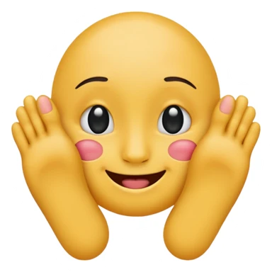 shy emoji showing his feet sticker