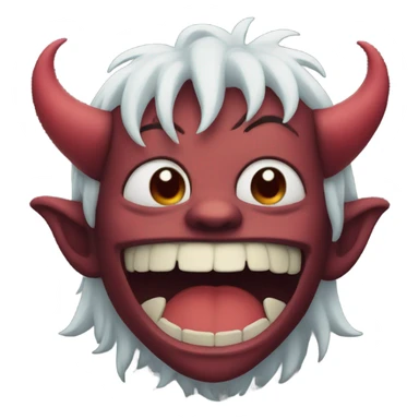 Smiling demon sticker