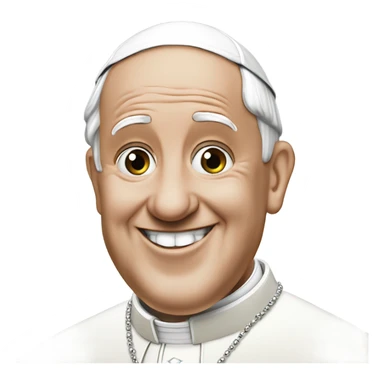 pope francis with a ring bell sticker