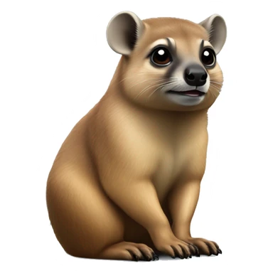 Hyrax sitting  sticker