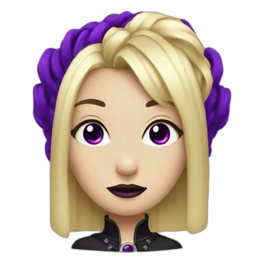 blonde and purple goth princess sticker