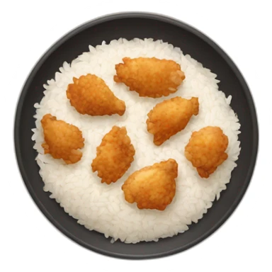 The most common type of food is chicken and rice  sticker