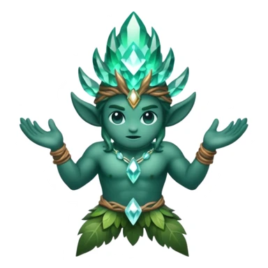 forest spirit power stance crystal energy rising sticker