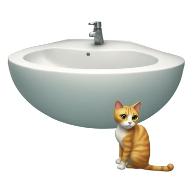 Cat in bathroom  sticker