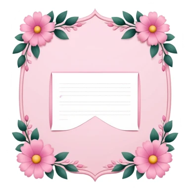 Pink letter invitation  sticker