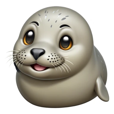 Cinematic Comical harbour seal Portrait Emoji, Head tilted dramatically with an exaggeratedly amused expression, featuring a sleek, agile body with wide, comically expressive eyes full of playful disbelief and a subtly contoured head, Simplified yet hilariously expressive features, highly detailed, glowing with a slightly sassy oceanic glow, high shine, dramatic yet playful, stylized with an air of quirky marine mischief, soft glowing outline, capturing the essence of a meme-worthy harbour seal that looks ready to side-eye its way into viral fame! sticker