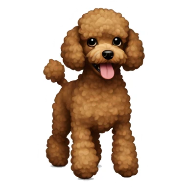 Pixelated brown toy poodle sticker