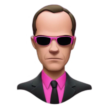 Agent Smith matrix in pink sticker