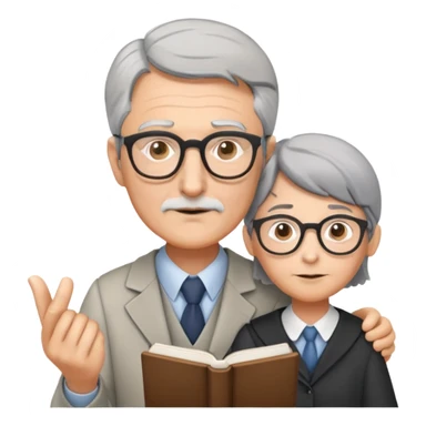 wise teacher guiding a student sticker