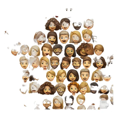 marketing group of people on white background sticker