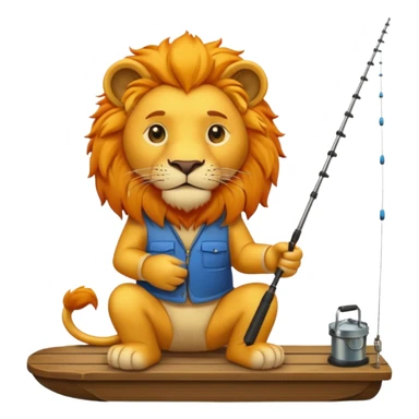 lion fishing sticker