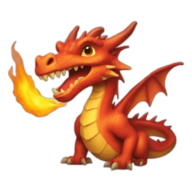 Dragon de feu sticker