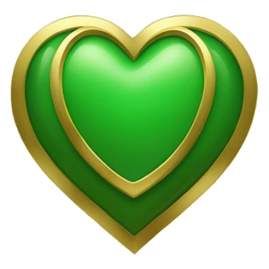 A Loki green iOS heart with gold edges  sticker