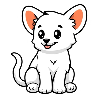 adorable puppy with wagging tail sticker