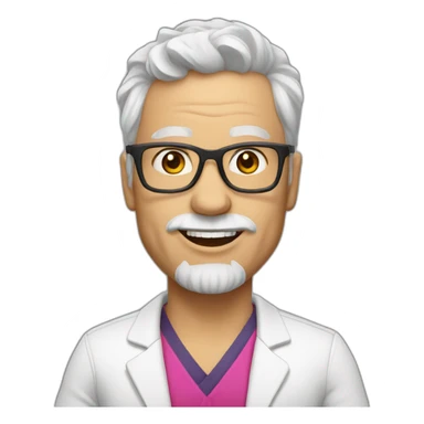 zumba white-skin professor sticker