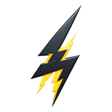 Give me this emoji in black ⚡ sticker