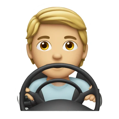 Person driving a car sticker