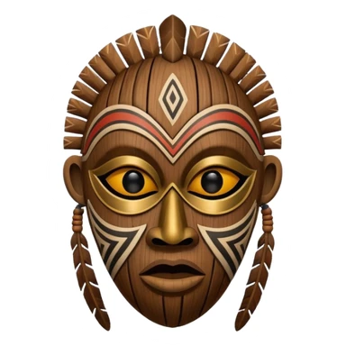 African tribal mask sticker