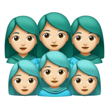 mavi yeşil ve turkuaz renk karışımlı bir madalya sticker