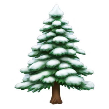 snowy pine tree sticker