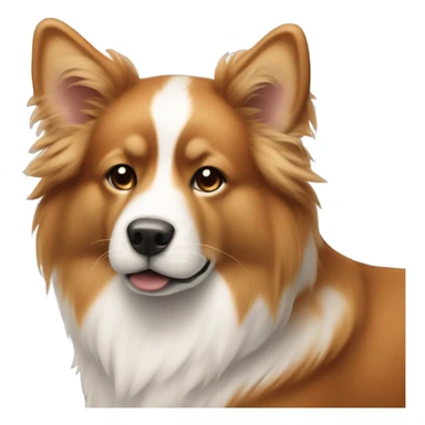 Dog Eurasian redhead and White  sticker