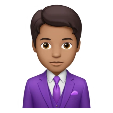 Prince Rogers Nelson with dark brown hair sticker