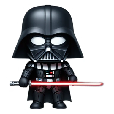 darth vader with a saber light sticker