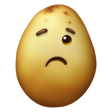 sad potato sticker