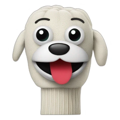 adorable sock puppet sticker