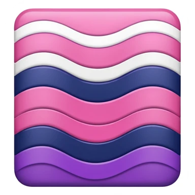 A wavy pink and navy rectangle with a purple stripe in the middle sticker