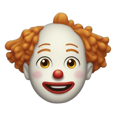 clown face with ginger hair sticker