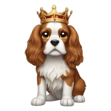 rabbit king charles dog sticker
