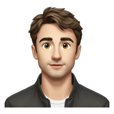 Charles leclerc réaliste sticker